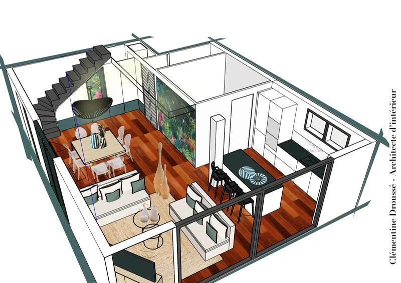 Réalisation intérieure — Un Aménagement sous escaliers